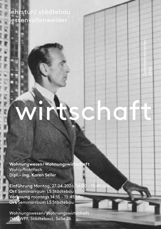 Semesterplakat zum Wahlpflichtfach Wohnungswesen/Wohnungswirtschaft