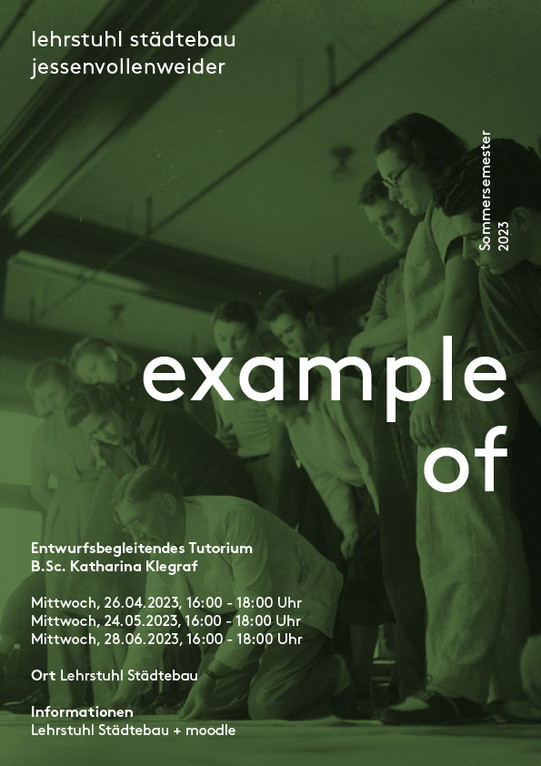 Das Bild zeigt das Plakat zur Lehrveranstaltung "Darstellungstutorium" im Sommersemester 2023