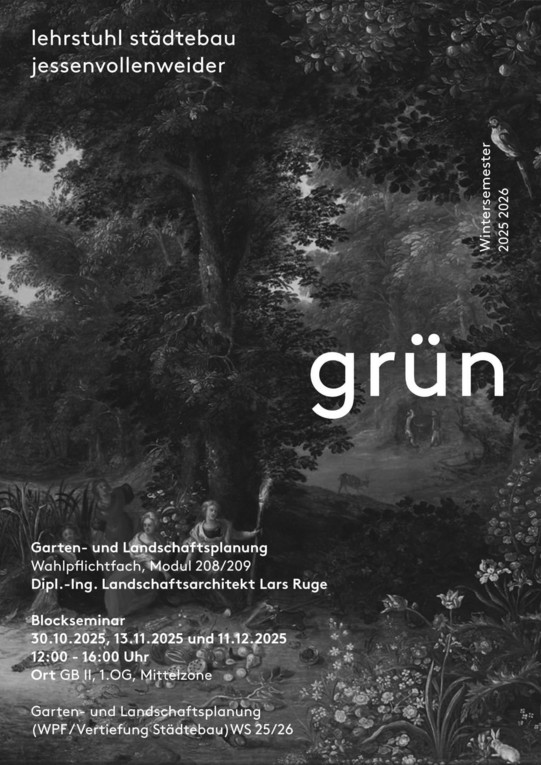 Plakat zur Veranstaltung Garten- und Landschaftsplanung