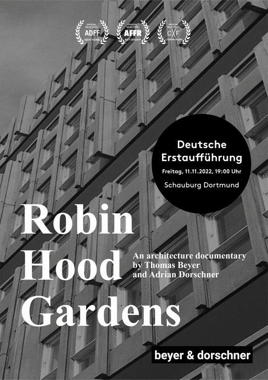 Plakat zur deutschen Erstaufführung des Films Robin Hood Gardens