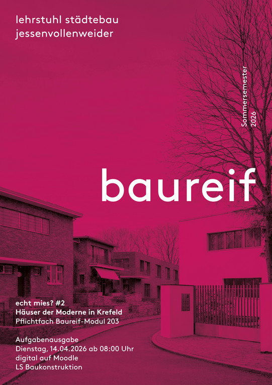 Semesterplakat zum Pflichtfach Baureif